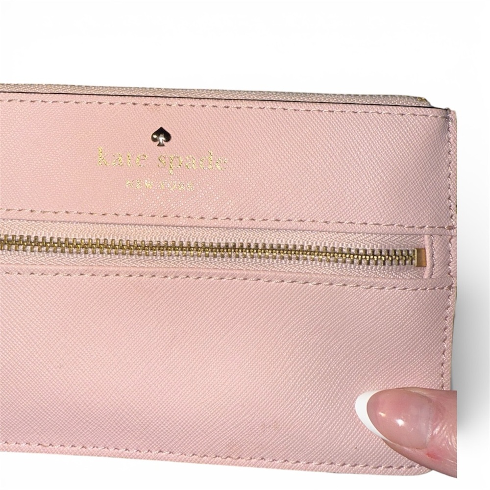 Kate Spade Mikas Pond Saffiano Leather Wristlet - Plum Dawn - Picture 4 of 6